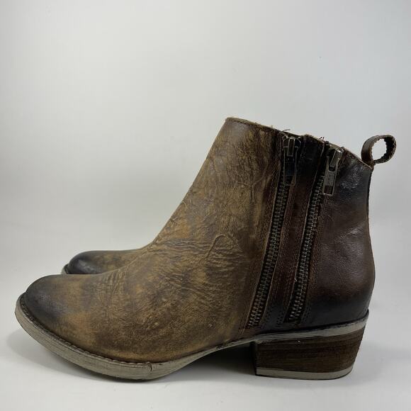 Circle G Corral Womens Burnished Brown Double Zip Boot Womens Size 9.5 - Picture 3 of 11
